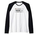 Diseño retro de placa de matrícula Kauai con mensaje alfanumérico KAUAI 1