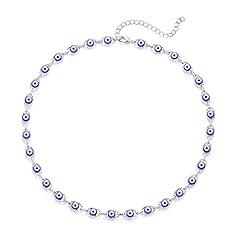 Blue eye choker silver