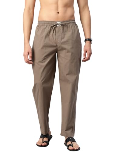 Image of Majestic Man Men Mid Rise Comfort Fit Solid Pure Cotton Casual Style Lounge Pants