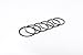 ALEXTINA Women's 6 Pieces Stainless Steel 1MM Black Thin Midi Stacking Rings Plain Band Comfort Fit Size 4 to 9