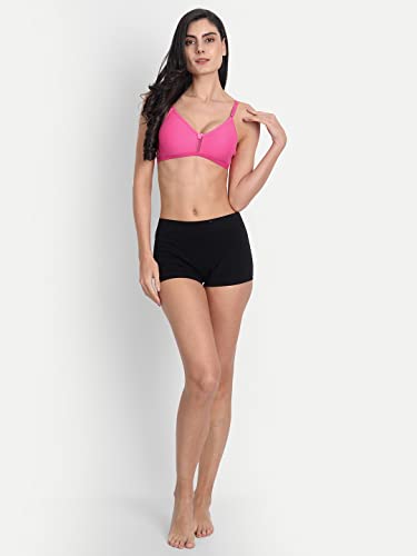 Image of Women's Full Coverage Cotton Blend Bra | Wired Free Lightly Padded Everyday Wear Bras | Soft Breathable Comfortable T-Shirt Bra | Adjustable Straps Lightweight Daily Inner wear for Women Pack of 2