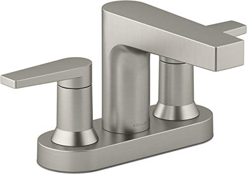 Kohler K-97031-4-Bn Taut Bathroom Sink Faucets, Centerset, Vibrant Brushed Nickel #TOP24