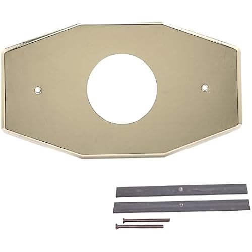 Westbrass A503-01 One-Hole Remodel Cover Plate for Mixet Bathtub and Shower Valves, Polished Brass