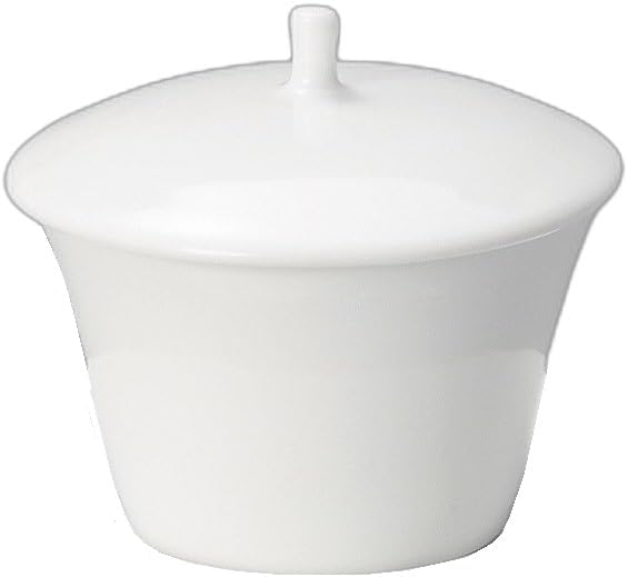 セトモノホンポ(Setomonohonpo) White Porcelain Small Bowl with Dessert Lid [3.0 x 3.0 inches (7.5 x 7.5 cm), 3.4 fl oz (100 cc)] | Rice Bowl | Reinforced