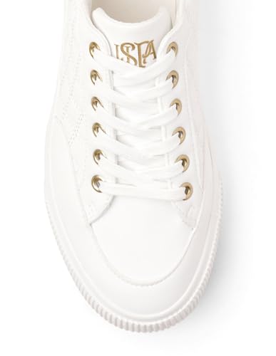Image of U.S. Polo ASSN. Elsa 2.0 Off White Sneakers Shoes with Quilting Detail