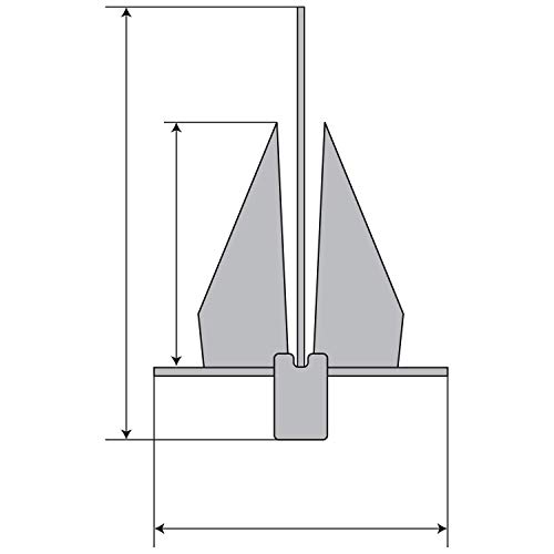 Seasense Galvanized Anchor #6, 8-Pound Fluke Style,Grey #TOP2