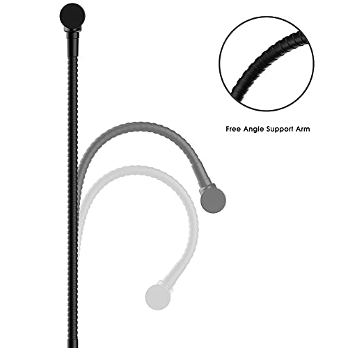 Suchek 30 LED Music Stand Light, White Light, Gooseneck, Piano Light Clip on Piano with Plug-in Adapter (Black)