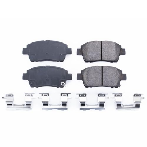 Image of PowerStop Front Brake Pads for Scion iQ 2012-15 |xA 2004-06 |xB 2004-06 |Toyota Celica 2000 |Echo 2001-05 |Toyota MR2 Spyder 2000-05 - Z17 Ceramic Brake Pads with Installation Hardware, 17-822