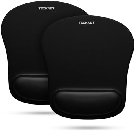 TECKNET Mauspad mit Gelkissen, Ergonomisches Wasserdicht Mousepad | Komfort Mausmatte mit Handgelenkpolster Handauflage, für Büro/Home Alle Maus Office Heim Computer Laptop