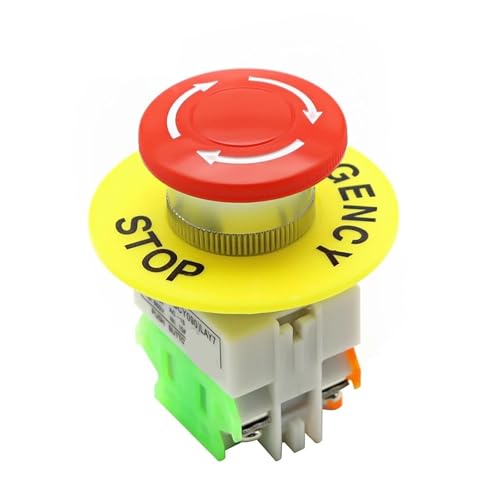 Interrupteur bouton-poussoir rouge DPST pour rénovation d'ascenseur