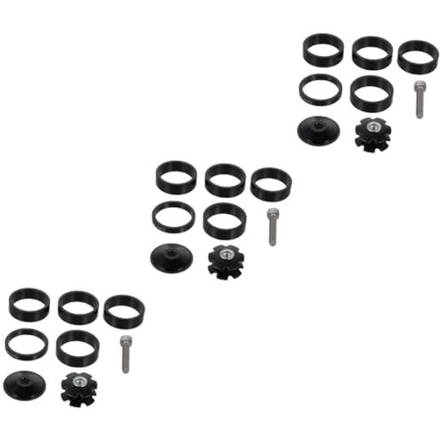 ibasenice 3sets Bike Front Fork Spacer Gasket Kit Height Cycling Accessory for Enhanced Riding Reusable Setting Sunflower Set