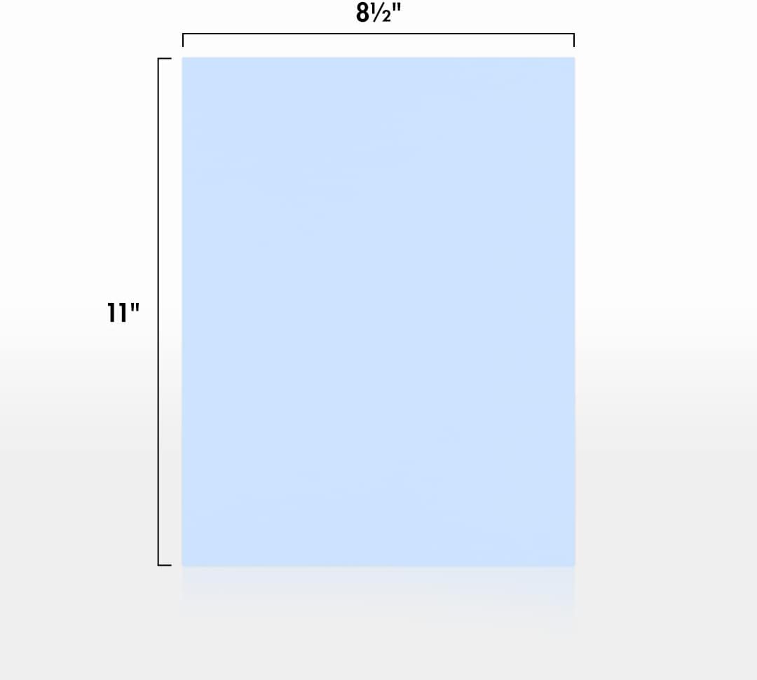 LUXPaper 8.5" x 11" Paper | Letter Size | Baby Blue | 80lb. Text | 250 Qty
