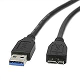 USB 3.0 Cable for Portable Hard Drive/SSD - Compatible with Samsung/Western Digital/Buffalo/Transcend/WD/Seagate/LaCie/Toshiba/Freecom/Iomega and more - USB 3.0 A/Micro-B (1m)