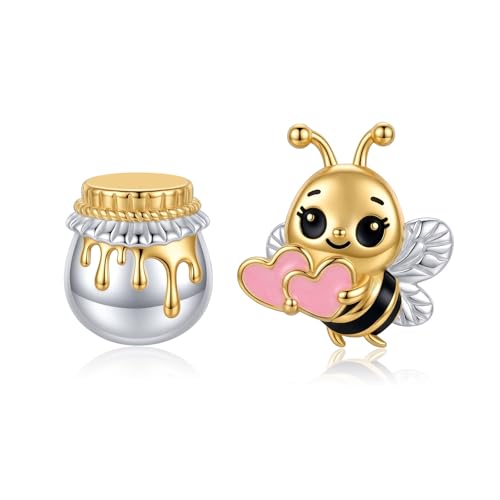 Boucles d'oreilles abeille argent hypoallergénique bijou femme