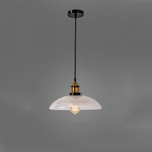 Lustre en verre pour restaurant et café au look rétro industriel