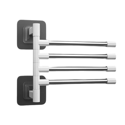 Porte-serviettes de cuisine et salle de bain avec 3 bras pivotants discrets