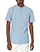 Produktbild Amazon-Marke: Goodthreads Herren Chambray-Hemd, Kurzarm, normale Passform, mit Stehkragen, Blau (Blue Blu), US S (EU S)