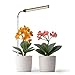 Juhefa Grow Light for Indoor Plants Growing, 6000K Full Spectrum Gooseneck Plant Lamp for Seedings Succulents Small Plants, 5 Dimming & 4/8/12/18H Timer (1 Pack)