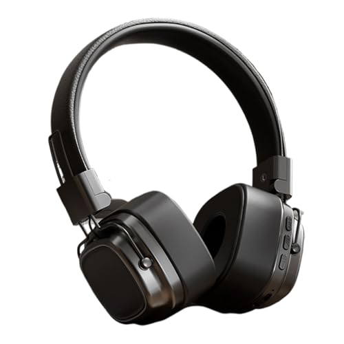 Cuffie sovrauricolari senza fili, eleganti cuffie da viaggio, vintage con bassi pesanti, per donne e uomini, cuffie portatili da montare sulla testa