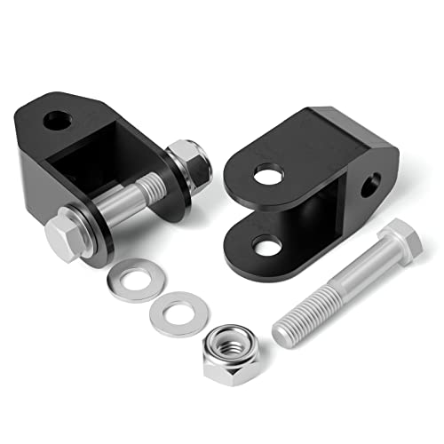 Image of KSP Rear Silverado Shock Extender Compatible with Chevy /GMC Lifting for 2-4 inch in back, Shock Extension for 1999-2024 Silverado Sierra 1500 2WD /4WD 2-4 inch Rear Lifted, 2PC Black Powder Coated Bracket