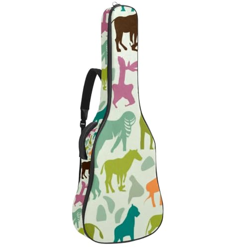 Housse guitare acoustique 101,6 cm étanche avec plusieurs poches de rangement