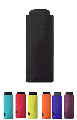 Smati City Travel Folding Umbrella - Mini Pocket Size - Rectangular Shape Design - Windproof - Enhanced Edition - Compact - Ultra Light (Black) #TOP17