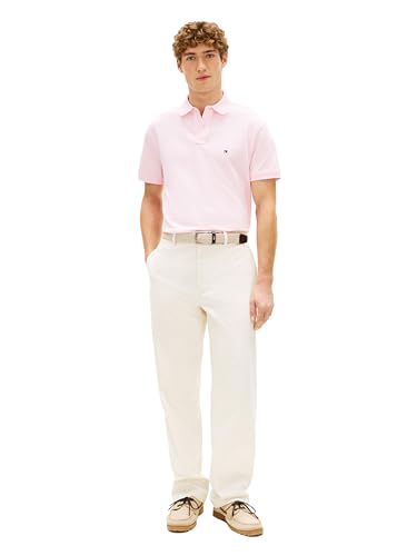Image of Tommy Hilfiger Men's Short Sleeve Polo Shirts in Classic Fit with Stretch and Organic Pique Cotton