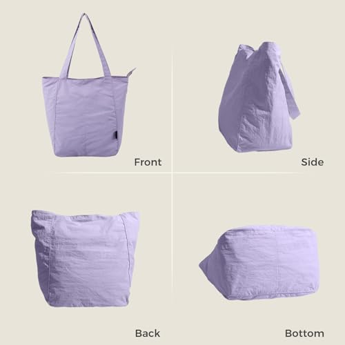 Image of Barsine Tote Bag for Women Unisex Lightweight Nylon Totes Purses and Handbags Large Casual Shoulder Hobo for Travel Gym