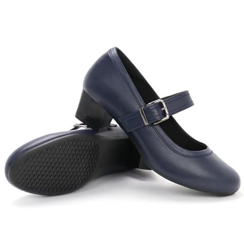 Image of Ortho+rest Women Orthopedic Bunion Mary Jane Dress Shoes | Bunion-bliss Dressy Pumps, Low Chunky Heel, Round Toe, Comfortable for Work & Office Professionals