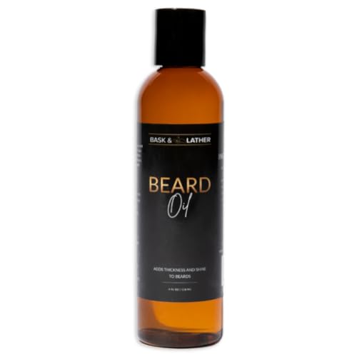 BASK & LATHER Beard Growth Oil, Frizz Free Hair Oil