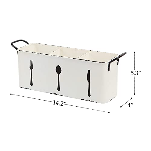 Nikky Home Farmhouse Utensil Holder For Countertop, Flatware Cutlery Caddy Silverware Holder Spoons Knives Forks Organizer Kitchen Decor thumb #5