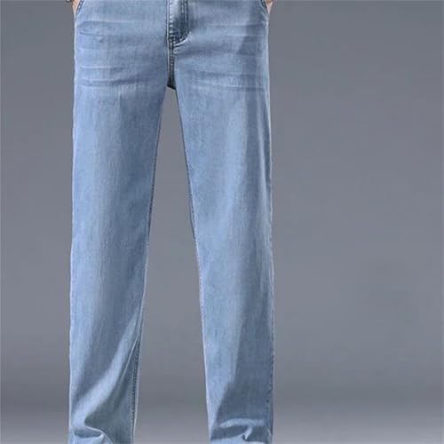 Men's Business Jeans – Spring Fall Thin Casual Straight Loose Denim Pants, Comfortable Trousers3