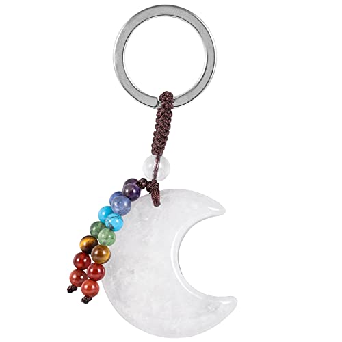 KYEYGWO Bergkristall Kristall Mond Schlüsselanhänger für Damen und...