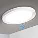Produktbild LED Deckenleuchte mit Bewegungsmelder, Oeegoo 18W 1550LM LED Deckenlampe Ultraslim 2cm LED Lampe Sensorleuchte für Badzimmer Balkon Küche Keller Flur, Warmweiß 3000K/Neutralweiß 4000K/Kaltweiß 6500K