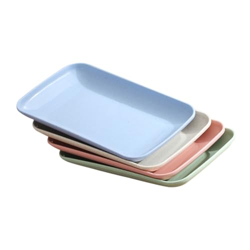 Set de 4 platos rectangulares para sushi miniatura 7