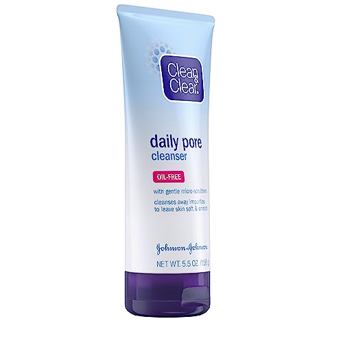 Clean & Clear Daily Pore Facial Cleanser For Soft, Smooth Skin, Oil-Free Acne Face Wash For Normal, Oily & Combination Skin Care, 5.5 Oz #TOP6