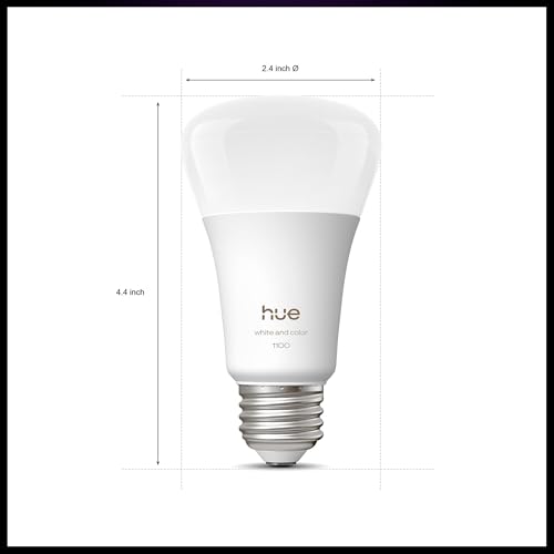 Philips Hue Starter Kit: Bridge Pro + 3 A19 E26 Smart Bulbs + Tap Dial Switch,White&Color Ambiance, Smart Light Hub,Works with Apple Home,Alexa,Google,Samsung SmartThings