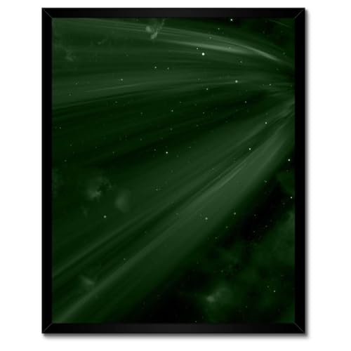 Poster dans un cadre blanc haut de gamme vert bouteille 40x50