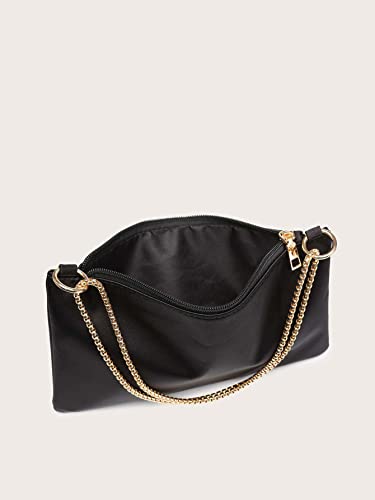 Verdusa Women'S Satin Evening Handbag Shoulder Bag Purse Black One-Size thumb #2