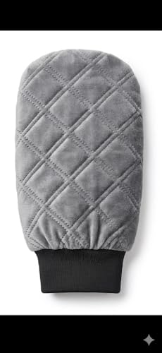 Image of Blessing Quilted Car Wash Mitt, Microfibre, Velvet Exterior, Elastic Wrist Cuff, Scratch-Free, Multi-Colour Options, Mitten Style