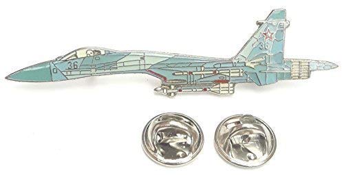 SU-27 Flanker Side View Enamel Lapel Pin Badge