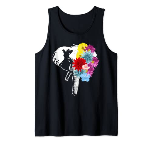 Elephant Sunflower Cute Flower Lover Gift Tank Top