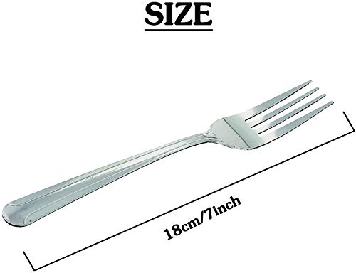 6 Pcs Dinner Forks Silverware Set, 7 Inches Dominion Heavy Duty Forks, Stainless Steel Salad Forks Multipurpose Use for Home, Kitchen or Restaurant