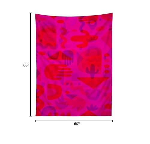 Image of Society6 Doodle by Meg Neon Cutout Print Tapestry, 60 in x 80 in, Multi