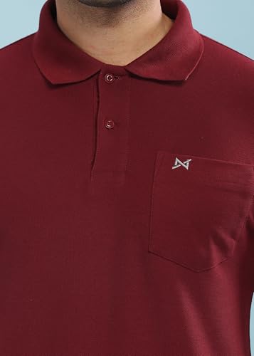 Image of Force NXT Polo Neck T-Shirt for Men Pack of 1 | Regular Fit T-Shirt for Men | Premium Super Combed Rich Cotton Polo Shirt | Men's Ultra Soft Half Sleeve T-Shirt