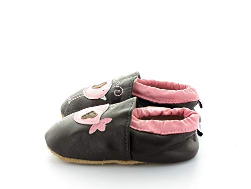 Liloopop Chaussons Bébé Cuir Souple Oiseau (0 à 6 Mois), Rose Cover