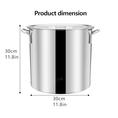 Marmite en acier inoxydable durable de 30 cm de qualité hôtelière - 8