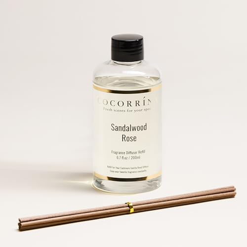 Image of COCORRINA Refill - Sandalwood Rose 6.7 Fl.oz Reed Diffuser Refill with 8 Sticks