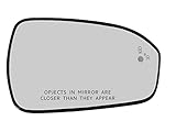 Passenger Side Replacement Mirror Glass with Back Plate for Fusion 2013 – 2021, Heated with BSD...