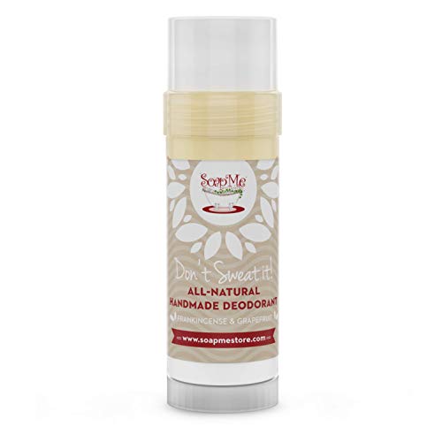 All Natural Deodorant for Women & Men | Gluten Free, Aluminum Free Deodorant | Organic Coconut Oil, Baking Soda, Arrowroot Powder and Essential Fragrance Oil –Don’t Sweat It Frankincense & Grapefruit